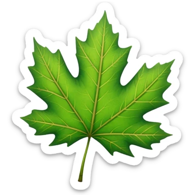 a single leaf sticker