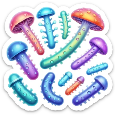 bacteria and fungi sticker