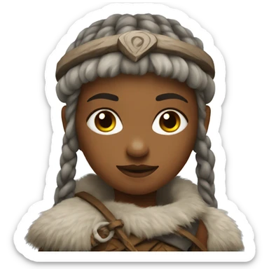 Viking girl sticker