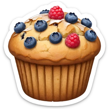 muffin with fruits sticker