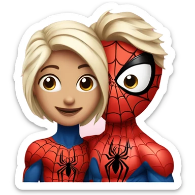 Spider Man in love sticker