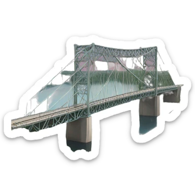 Mississippi river with bridge sticker