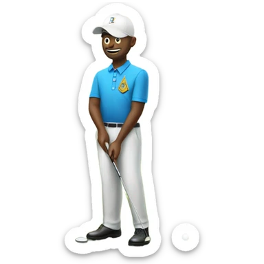 A freemason playing golf sticker