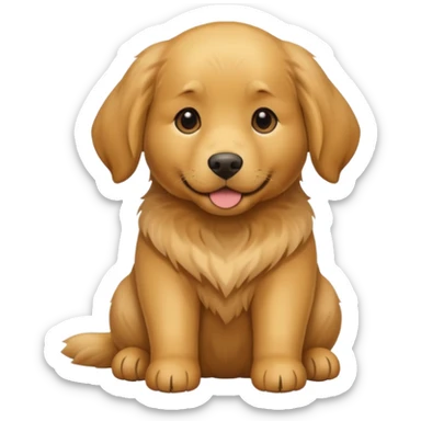 Golden retierver assis  sticker