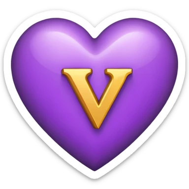The Letter “Y” inside a Purple Heart sticker