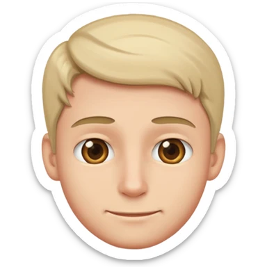 Tête timide homme sticker