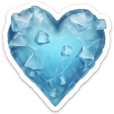 Ice heart sticker