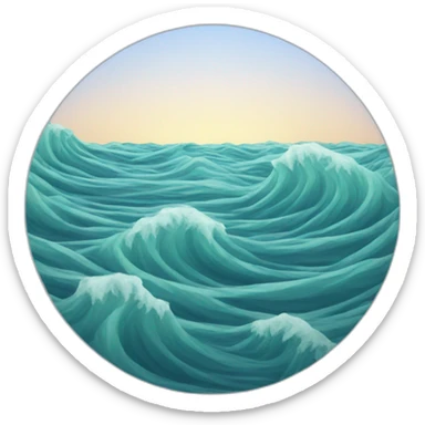circular water waves sticker
