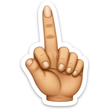 Open hand with the middle finger pointing downwards sticker