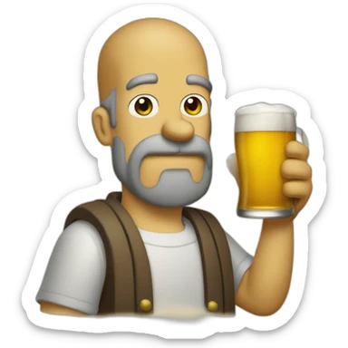homer qui Bois une bière sticker