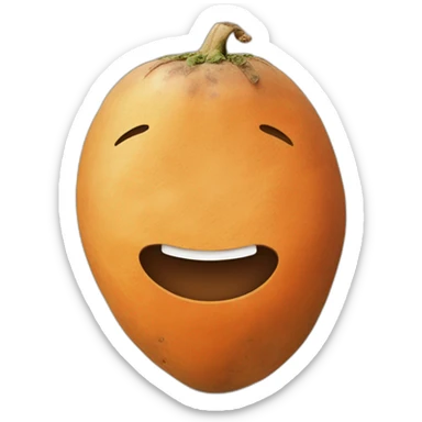 A face on a Sweet potato sticker
