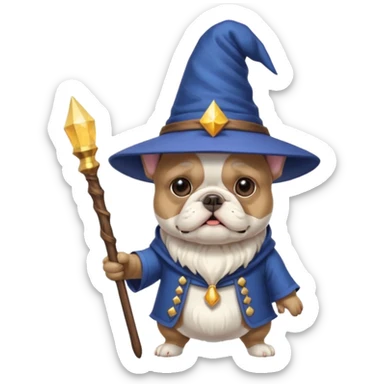 French Bulldog wizard sticker
