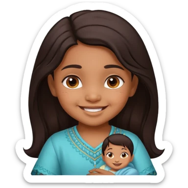 create a indian baby girl child sticker