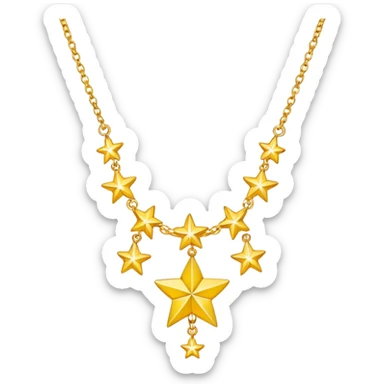 Yellow immunity necklace with stars sticker