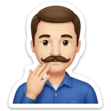 Homme qui caresse moustache sticker