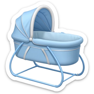 blue baby bassinet sticker