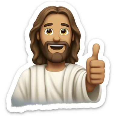 Jesus Christ giving thumbs up sticker