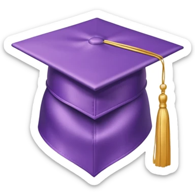 lilac graduation cap sticker