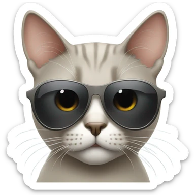 Cat with sunglasses sticker