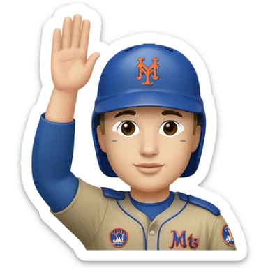 salute wearing mets helmet sticker