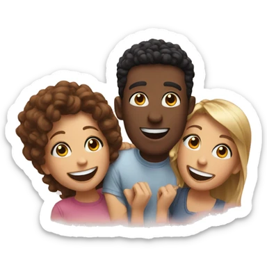 happy moments among friends sticker