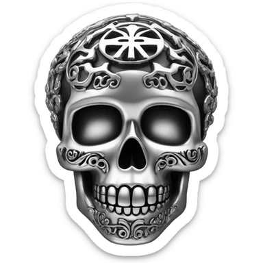 Chrome hearts skull sticker