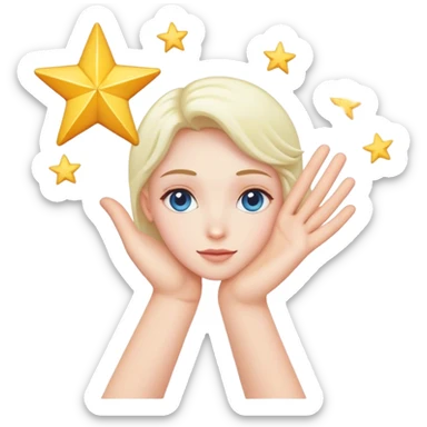 grabbing a dream star with your hand  sticker