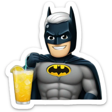 Batman serving drinks in a bar sticker