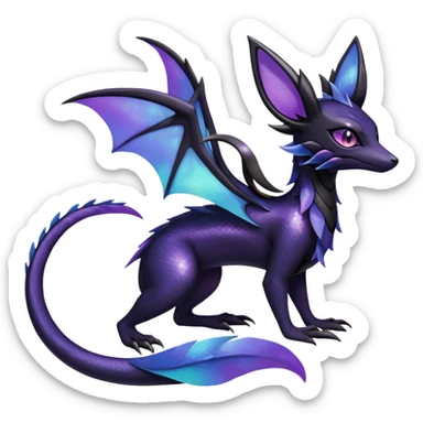 Shiny Salandit-Noivern-Umbreon-Noibat-Espeon-Hybrid (Full body) sticker