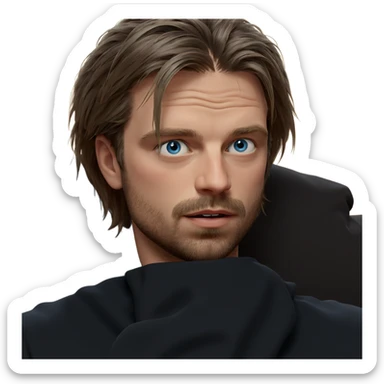 blue eyed boy with beard sticker
