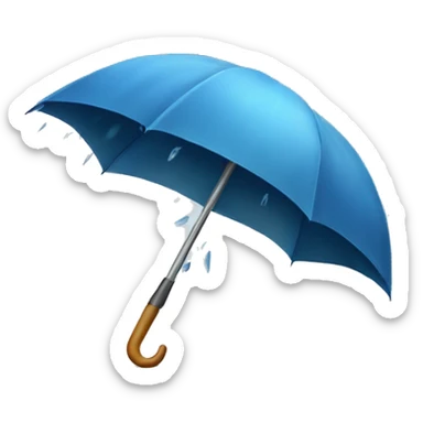 open umbrella with knives rain sticker