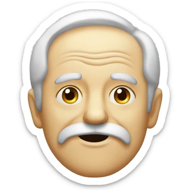 Old man winking and shushing someone sticker