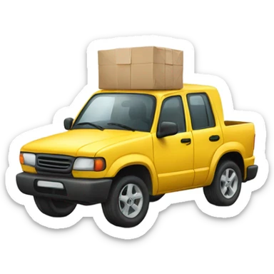 car with cargo sticker