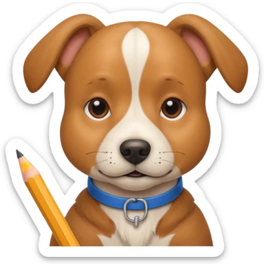 dog doing maths sticker