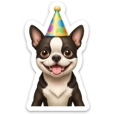 Make a dancing boston terrier emoji sticker