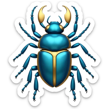 blue beetle Scarab sticker