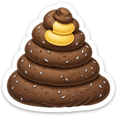 A poop wearing a poop wearing a poop sticker