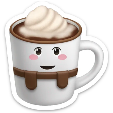 Hot cocoa in a mug sticker