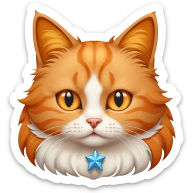 cat with star eyes sticker