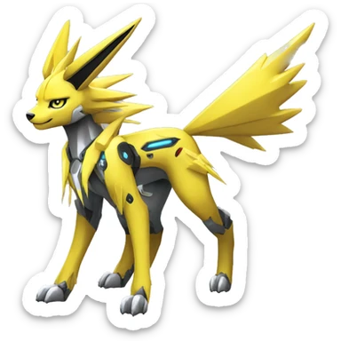 Renamon-Jolteon-Zeraora-mecha full body sticker