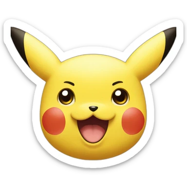 Pikachu face sticker