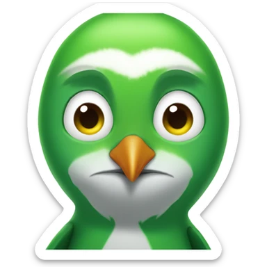 Green penguin  sticker