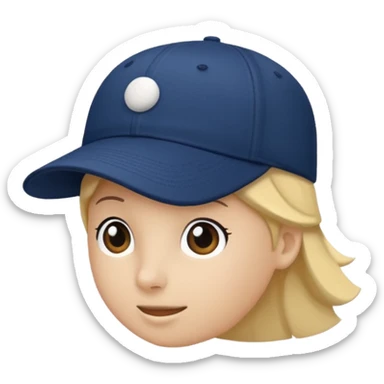 baseball cap with curved brim sticker