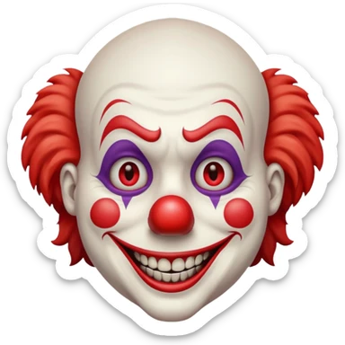 Creepy clown sticker
