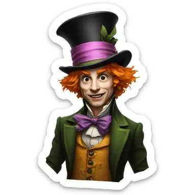 mad hatter sticker