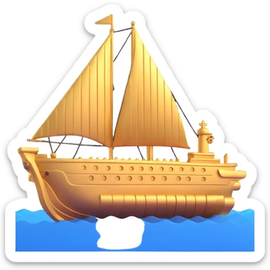Anunnaki underwater golden ship sticker