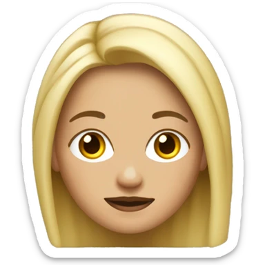 bruja rubia con pestañas grandes sticker