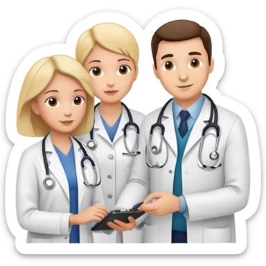 Cancer screening with doctor examining patient with stethoscope, medical check-up sticker