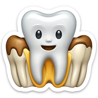 rooted tooth sticker