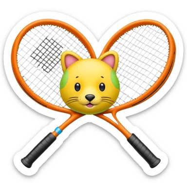 Tennis-Racket Animals sticker
